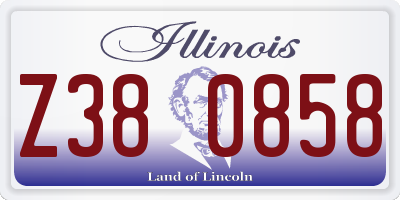 IL license plate Z380858