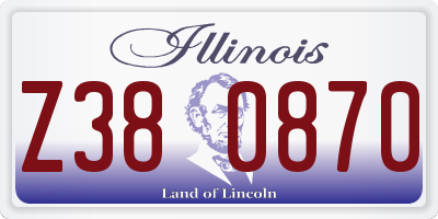 IL license plate Z380870