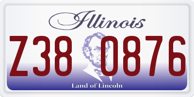 IL license plate Z380876
