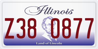 IL license plate Z380877