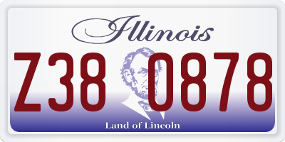 IL license plate Z380878