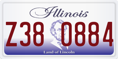 IL license plate Z380884