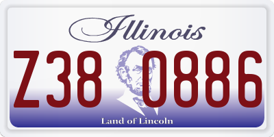IL license plate Z380886