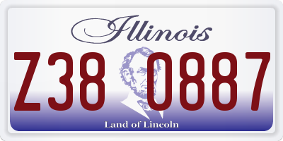 IL license plate Z380887