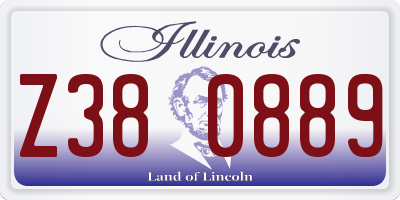IL license plate Z380889
