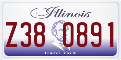 IL license plate Z380891