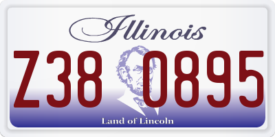 IL license plate Z380895