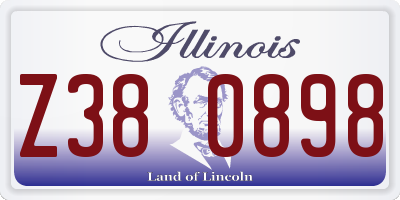 IL license plate Z380898