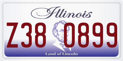 IL license plate Z380899