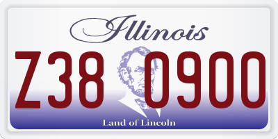 IL license plate Z380900