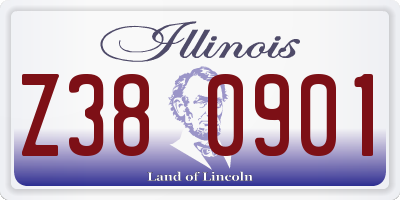 IL license plate Z380901