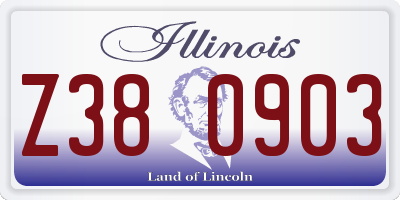 IL license plate Z380903
