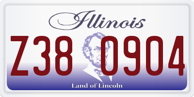 IL license plate Z380904