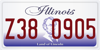 IL license plate Z380905