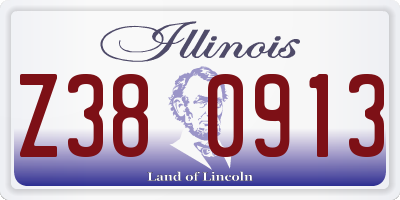 IL license plate Z380913