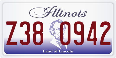 IL license plate Z380942