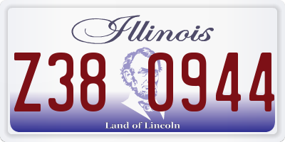 IL license plate Z380944