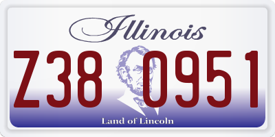 IL license plate Z380951
