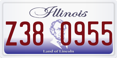 IL license plate Z380955