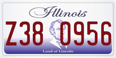 IL license plate Z380956