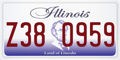 IL license plate Z380959