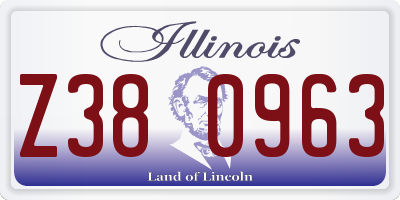 IL license plate Z380963