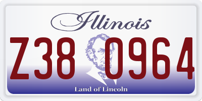 IL license plate Z380964