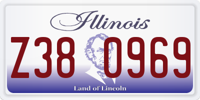 IL license plate Z380969