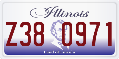 IL license plate Z380971