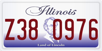IL license plate Z380976