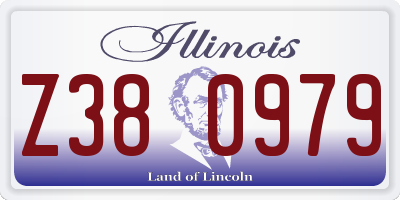 IL license plate Z380979