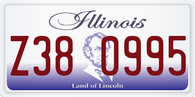 IL license plate Z380995