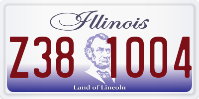 IL license plate Z381004