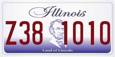 IL license plate Z381010