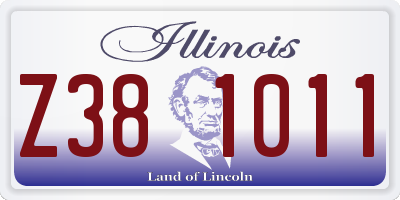 IL license plate Z381011