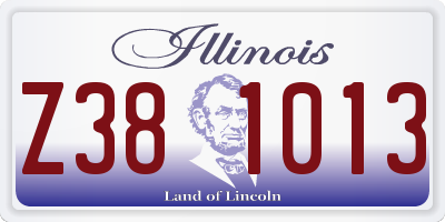 IL license plate Z381013