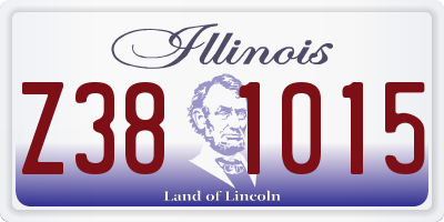 IL license plate Z381015