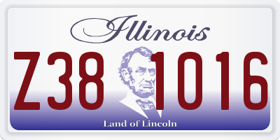 IL license plate Z381016