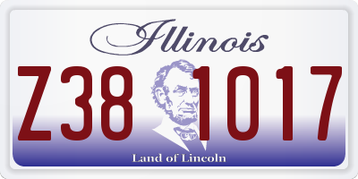 IL license plate Z381017