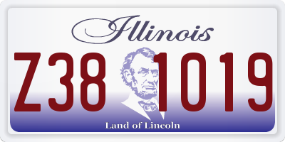 IL license plate Z381019
