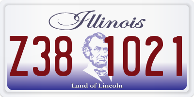 IL license plate Z381021