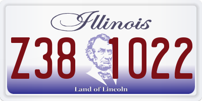IL license plate Z381022