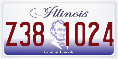 IL license plate Z381024