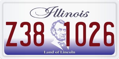 IL license plate Z381026