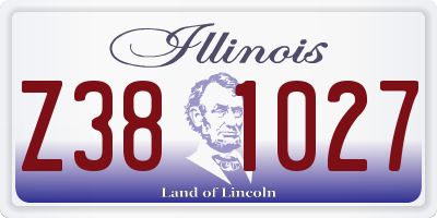 IL license plate Z381027