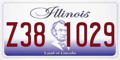 IL license plate Z381029