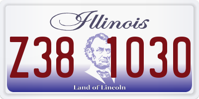 IL license plate Z381030