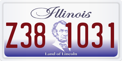 IL license plate Z381031