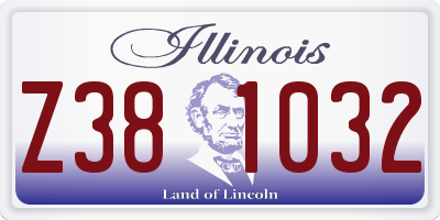 IL license plate Z381032