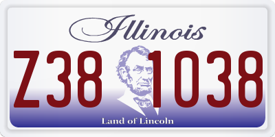 IL license plate Z381038